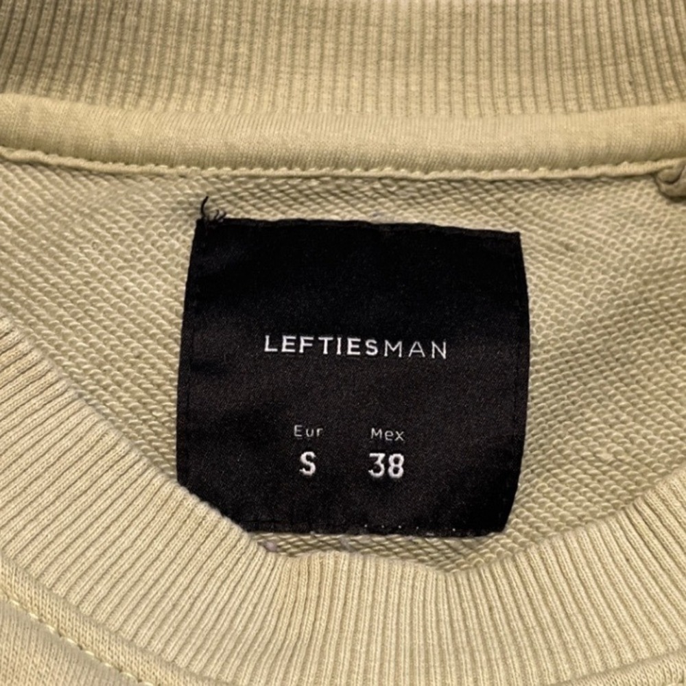 Lefties Man Cotton Crew Neck Sweatshirt Pullover If Not Now Then When Smiley - Picture 4 of 7